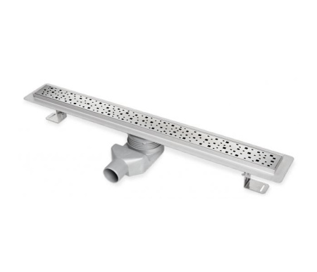 Водоотводящий желоб MCH CHN750S Square 750 мм из нержавеющей стали, хром глянец, с поворотным сифоном на 360 °