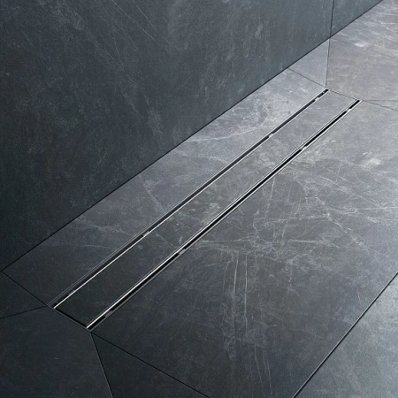 Душевой трап (лоток) AM.PM PrimeFlow 700 мм комбинированный затвор со стальной матовой решеткой, под плитку, цвет хром матовый, выходная труба 50 мм, линейный