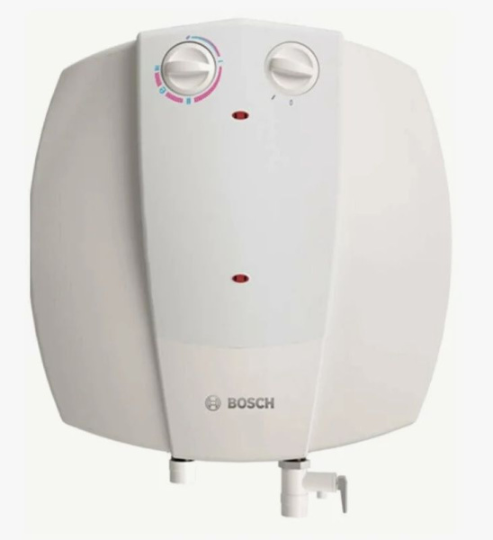 Водонагреватель 15 л Bosch Tronic TR2000T (mini) 15 T электрический, настенный, вертикальный, накопительный тип, 1.5 квт, 220 в, (цвет белый, круглый), с нижней подводкой, стеклофарфоровая эмаль