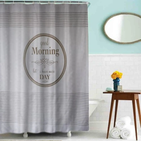 Шторка Melodia для ванной комнаты тканевая MZ-87 "Доброе утро"