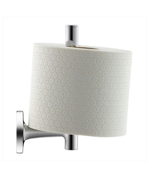 Держатель для туалетной бумаги Duravit Starck T, без крышки, настенный, металлический, форма округлая, для запасного рулона туалетной бумаги, в ванную/туалет, цвет хром, к стене