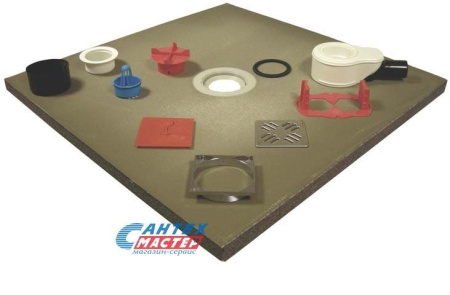 Закладная Ду 50 с сифоном 900х900 под душевую кабину, HL 523N-90х90