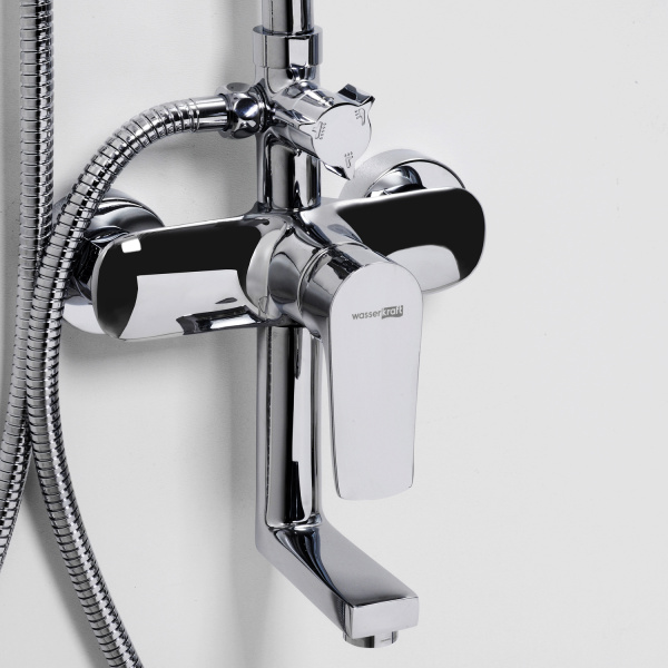 Душевой гарнитур Wasserkraft A16601 85/115х53,5 см хром