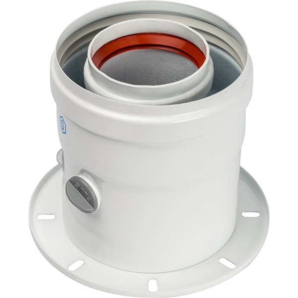 Элемент дымохода STOUT DN60/100 адаптер для котла вертикальный коаксиальный (Bosch, Buderus(с логотипом) SCA-6010-240100