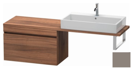 Тумба/шкафчик для консоли/столешницы Duravit DuraStyle под раковину 80х54,8х51,2 см, подвесная, ДСП, цвет: орех/базальт, 1 выдвижной ящик, прямоугольная