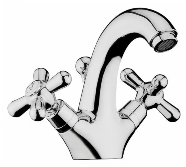 Смеситель для раковины Webert Armony двухвентильный, неповоротный, длина 116 мм, латунь, цвет хром