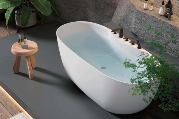 Ванна Aquatek Аполо 170х78 см отдельностоящая, акрил, цвет белый глянцевый, (без гидромассажа, фронтальной панели), овальная, со сливом, с ножками, универсальная