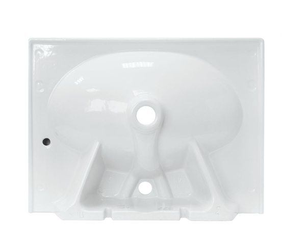 Раковина Sanita Luxe Next, 60x45х18 см, подвесная/накладная/мебельная, прямоугольная, цвет белый, керамическая/фарфоровая, с отверстием под смеситель, слив-перелив