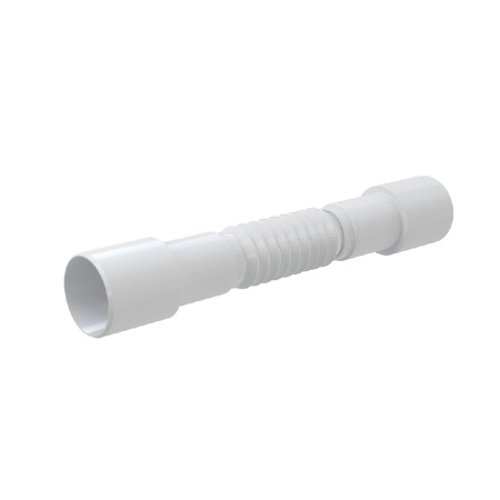 Труба гофрированная Alcaplast A720 50/40×40/50 мм 435–885 мм, цвет белый