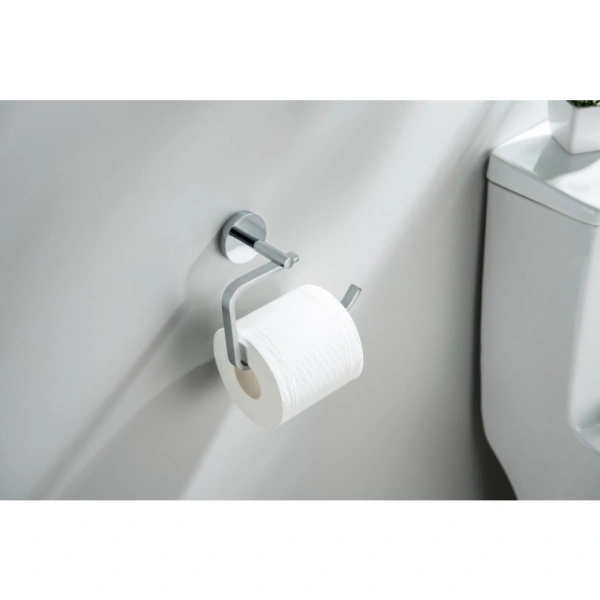 Держатель для туалетной бумаги Aquatek Бетта без крышки, цвет хром, настенный, латунь/нержавеющая сталь, форма квадратная, для туалета/ванной