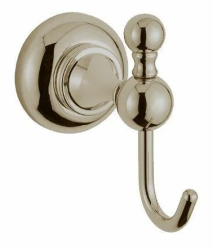 Крючок одинарный Cezares APHRODITE, настенный, металл, форма округлая, для полотенец в ванную/туалет/душевую кабину, цвет: бронза