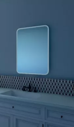 Зеркало Континент "Сидней", 60х80 см, без подсветки, прямоугольное, МДФ рама, цвет рамы: белый, для ванны, навесное/подвесное/настенное
