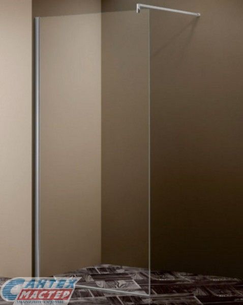 Душевая перегородка Oporto OS12P 60х190 матовое стекло в нишу, открывание правое/левое, прозрачное закаленное стекло, раздвизжная, профиль хром, прямоугольная (душевое ограждение без поддона)