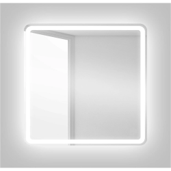Зеркало BelBagno 60х60 см, с LED/ЛЕД-подсветкой, квадратное, без антизапотевания, выключатель кнопочный, для ванны, навесное/подвесное/настенное