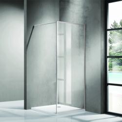 Душевая перегородка Azario RICHMOND Walk-in, 120х200 см, прозрачное стекло, профиль хром, правая/левая, плоская (панель), из прозрачного стекла, (ограждение без поддона) стеклянное