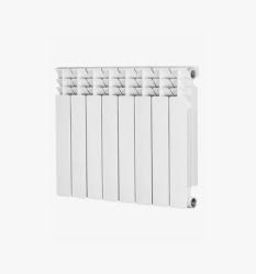 Радиатор RADENA 500/100, 8 секций, биметаллический, панельный, боковое подключение, для отопления квартиры, дома, мощность 1552 Вт, настенный/напольный, цвет белый