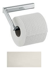 Держатель для туалетной бумаги Axor Universal, без крышки, настенный, металлический, форма прямоугольная, для рулона туалетной бумаги, в ванную/туалет, цвет под сталь, к стене