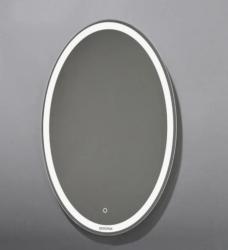 Зеркало GROSSMAN GALAXY с LED подсветкой 57х77 см цвет:белый, овальное, с LED/ЛЕД подсветкой по периметру, сенсорный выключатель,  для ванны, без антизапотевания