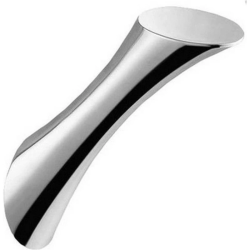 Крючок одинарный Art&Max Elegant, настенный, форма округлая, латунь, для полотенец в ванную/туалет/душевую кабину, цвет хром