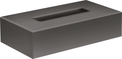 Держатель для салфеток Axor Universal Circular, настенный, металлический/пластиковый, 26,5х14,5х6,8 см, форма прямоугольная, цвет шлифованный черный хром, в ванную/туалет/кухню, к стене