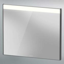 Зеркало Duravit Brioso, 102х70х3,5 см с LED/ЛЕД-подсветкой, прямоугольное, подвесное/настенное, цвет рамы: графит матовый, настенный выключатель, для ванной