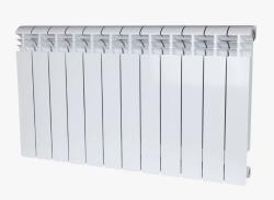 Радиатор STOUT VEGA 500/12 биметаллический, боковое подключение, для отопления квартиры, дома, водяные, мощность 2244 Вт, настенный, цвет белый