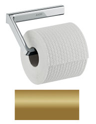 Держатель для туалетной бумаги Axor Universal, без крышки, настенный, металлический, форма прямоугольная, для рулона туалетной бумаги, в ванную/туалет, цвет полированная бронза, к стене