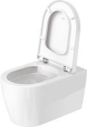 Унитаз Duravit ME by Starck 37х57 см, подвесной, цвет белый, санфарфор, овальный, горизонтальный (прямой) выпуск, под скрытый бачок/инсталляцию, безободковый, с быстросъемным сиденьем микролифт, для туалета/ванной комнаты