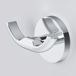 Крючок двойной AM.PM X-Joy, настенный, форма округлая, металлический, для полотенец в ванную/туалет/душевую кабину, цвет хром