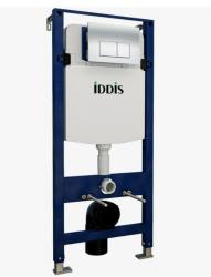 Инсталляция IDDIS Optima Home с хромированной кнопкой (клавиша смыва, двойного слива), система для подвесного унитаза, со скрытым смывным бачком (бак), комплект, подвод воды сверху, скрытая, в сборе, механическая,