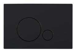 Кнопка смыва BelBagno Sfera, прямоугольная, цвет: черный матовый. пластик, клавиша управления для сливного бачка, инсталляции унитаза, двойная, механическая, панель, универсальная, размер 15х23х6,5 см
