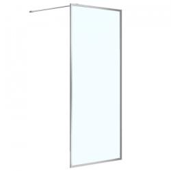 Душевая перегородка Azario RICHMOND Walk-in, 100х200 см, прозрачное стекло, профиль хром, правая/левая, плоская (панель), из прозрачного стекла, (ограждение без поддона) стеклянное