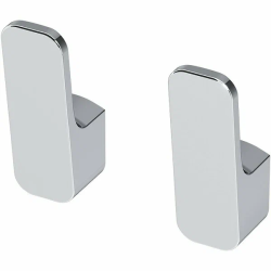 Крючок одинарный (набор) AM.PM Func, настенный, форма прямоугольная, металлический, для полотенец в ванную/туалет/душевую кабину, цвет хром
