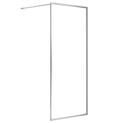 Душевая перегородка Azario RICHMOND Walk-in, 150х200 см, прозрачное стекло, профиль хром, правая/левая, плоская (панель), из прозрачного стекла, (ограждение без поддона) стеклянное