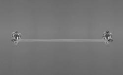 Полотенцедержатель Art&Max Impero, 50 см, настенный, форма округлая, латунь, для полотенец в ванную/туалет/душевую кабину, цвет хром, на стену