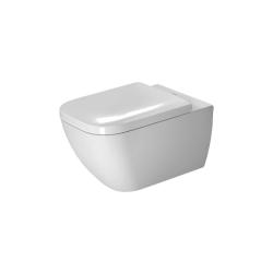 Унитаз Duravit Happy D.2 WonderGliss 35,5х54 см, подвесной, цвет белый, санфарфор, прямоугольный, горизонтальный (прямой) выпуск, под скрытый бачок/инсталляцию, безободковый, без сиденья, антигрязевое покрытие, для туалета/ванной комнаты