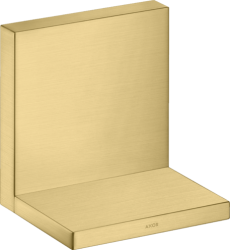 Полка Axor ShowerSolutions, короткая, размер 12х12 см, настенная, цвет шлифованное золото, латунная, прямоугольная, подвесная, для душа/ванной