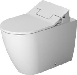Унитаз Duravit ME by Starck  37х60х40 см, напольный, приставной, цвет белый, санфарфор, овальный, горизонтальный (прямой) выпуск, под скрытый бачок, ободковый, для сиденья с душем SensoWash, для туалета