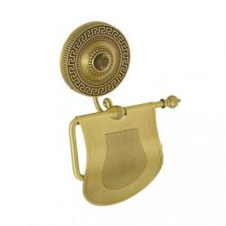 Держатель для туалетной бумаги Migliore Monteсarlo, с крышкой, цвет: бронза, настенный, латунный, форма округлая, для туалета/ванной, бумагодержатель