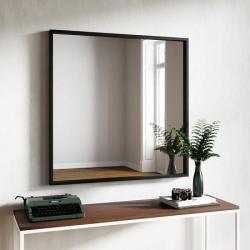 Зеркало Silver Мirrors Гарлем, 60х60 см, квадратное, металлическая рама, цвет-черный, для ванны
