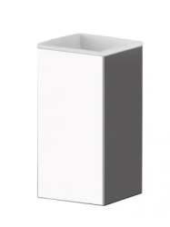 Стакан Cezares PRIZMA, настольный, металлический, форма прямоугольная, для зубных щеток в ванную/туалет/душевую кабину, цвет белый матовый