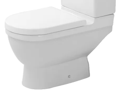 Чаша для унитаза-компакт Duravit Starck 3 WonderGliss 39,5х36х65,5 см, напольный, цвет белый, керамика, овальный, вертикальный (в пол) выпуск, под компакт бачок, ободковый, антигрязевое покрытие, без сиденья, для туалета/ванной комнаты