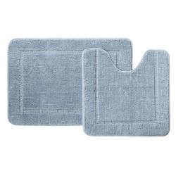 Набор ковриков IDDIS Promo для ванной комнаты 650х450+450х450 мм полиэстер, цвет голубой PSET04Mi13