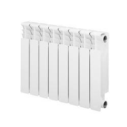 Радиатор отопления Azario BM350/100 (8 секций) биметаллический, цвет: белый, секционный, боковое подключение, для квартиры, водяной, мощность 912 Вт, настенный