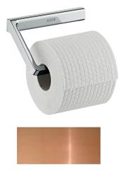 Держатель для туалетной бумаги Axor Universal, без крышки, настенный, металлический, форма прямоугольная, для рулона туалетной бумаги, в ванную/туалет, цвет полированная медь, к стене