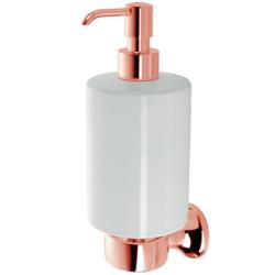 Дозатор для жидкого мыла Webert Opera, цвет розовое золото/белый, емкость дозатора белая, для ванной/туалета, встраиваемый в стену, для ванной/туалета