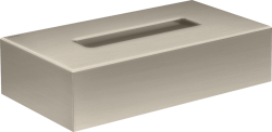 Держатель для салфеток Axor Universal Circular, настенный, металлический/пластиковый, 26,5х14,5х6,8 см, форма прямоугольная, цвет шлифованный никель, в ванную/туалет/кухню, к стене