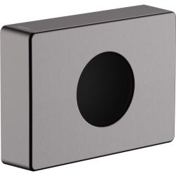 Держатель для гигиенических пакетов Hansgrohe AddStoris, настенный, пластиковый, 14х10х3,2 см, форма прямоугольная, цвет шлифованный черный хром, в ванную/туалет