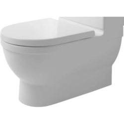 Чаша для унитаза-компакт Duravit Starck 3 HygieneGlaze 42х74 см, напольный, цвет белый, санфарфор, овальный, универсальный выпуск, под компакт бачок, ободковый, без сиденья, антибактериальное покрытие, для туалета/ванной комнаты