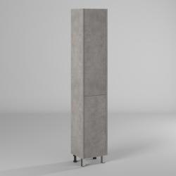 Пенал Briz Риччи 35, 35х30х190 см, напольный, (правый), 2 распашные дверцы, цвет бетон, в ванную комнату, правосторонний